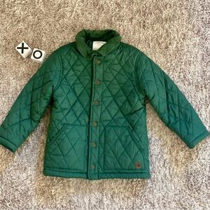 Janie and Jack Quilted Barn Jacket- Dark Green
